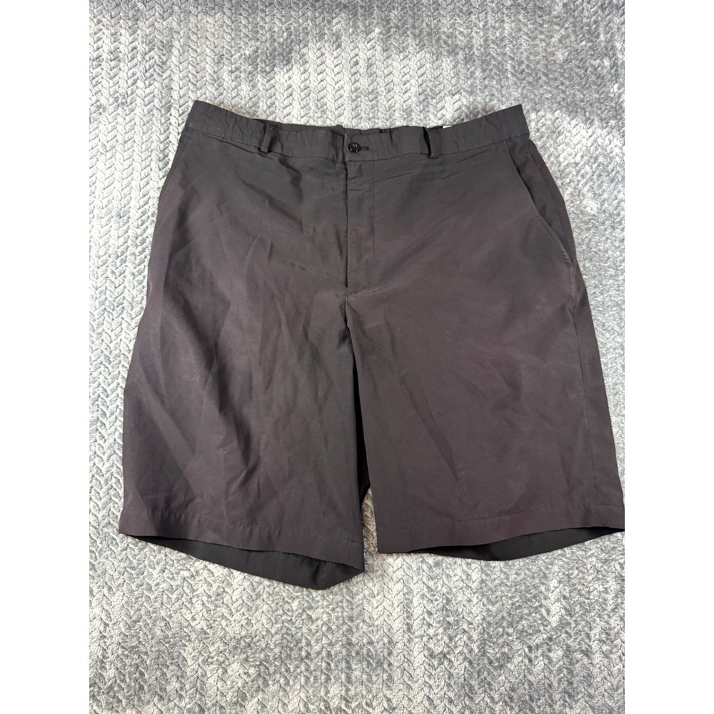 Slazenger Golf Shorts Mens 38 Black‎ Stretch Flat Front Performance 9" Inseam